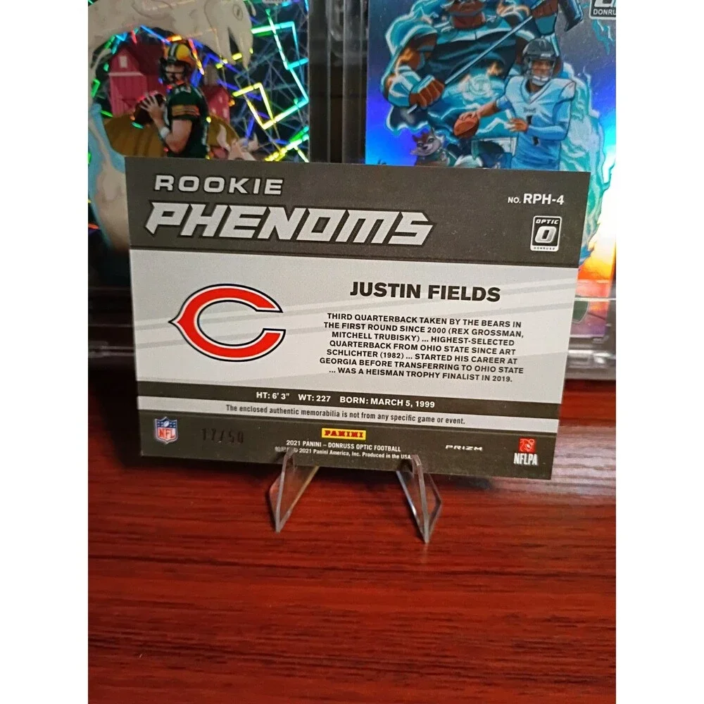 2021 Panini Donruss Optic - Rookie Phenoms Justin Fields 2-Color Patch